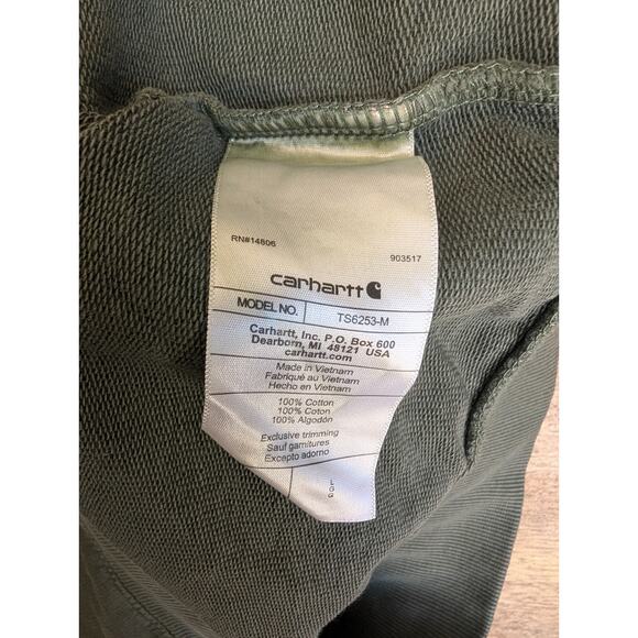 Carhartt Hoodie Mens Large Green Relaxed Fit Midweight Long Sleeve 106253 NWT - Picture 5 of 5